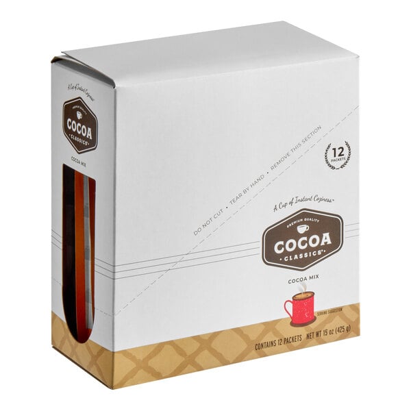 Cocoa Classics Caramel and Chocolate Cocoa Mix Packet 1.25 oz. - 36/Case