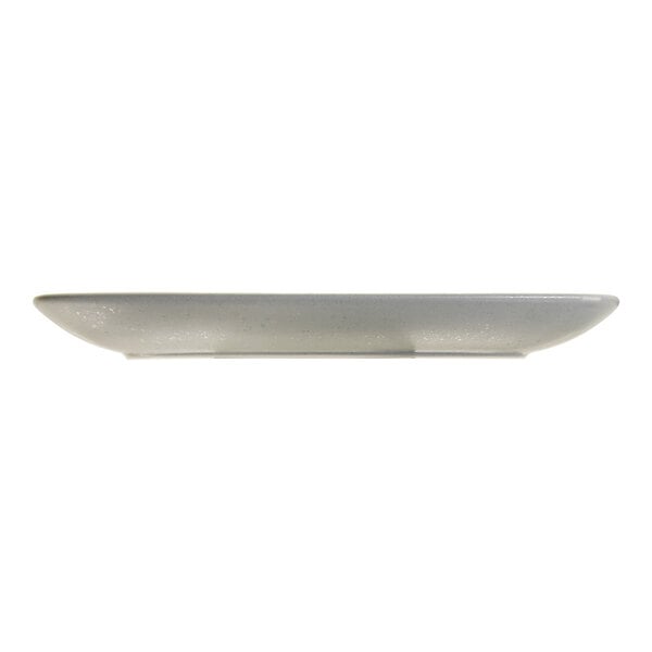 International Tableware Alloy 11 5/8" x 5 7/8" Palladium Silver Rectangular Stoneware Platter - 12/Case