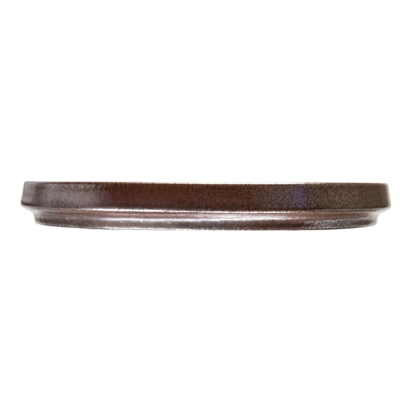 International Tableware Alloy 9 7/8" Copper Mine Raised Rim Round Stoneware Plate - 12/Case
