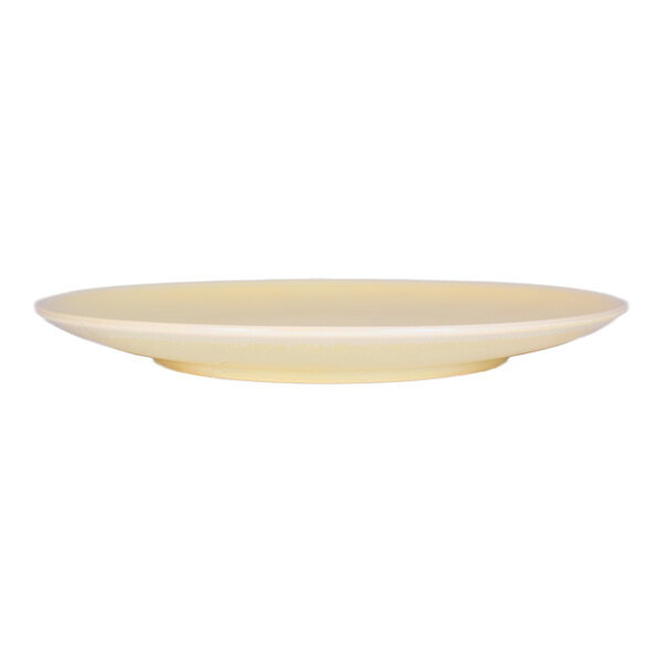 International Tableware Hearth 12" Lemon Round Stoneware Coupe Plate - 12/Case