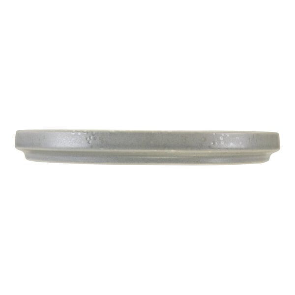 International Tableware Alloy 6 1/2" Palladium Silver Raised Rim Round Stoneware Plate - 24/Case