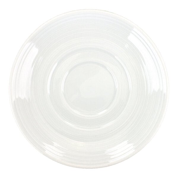 International Tableware Marzano 6" Round Bright White Porcelain Saucer - 36/Case