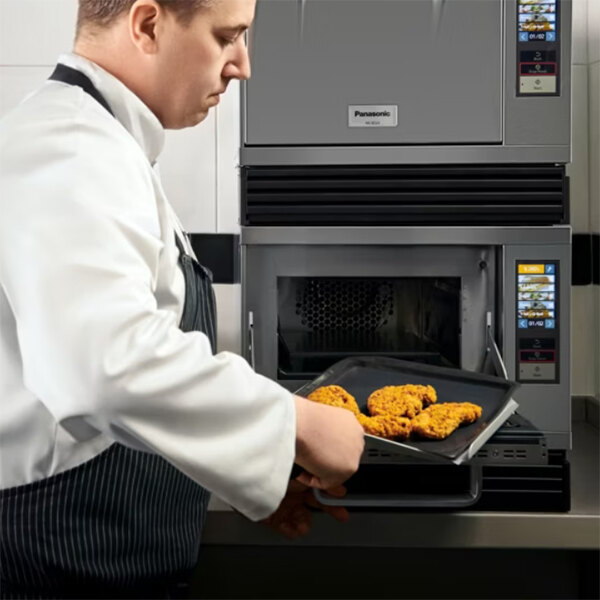 Panasonic SonicChef NE-SCV3NAPR Ventless Rapid Cook Oven with Touchscreen Controls and Remote Programmability 0.4 cu. ft. - 208/240V, 3,750W