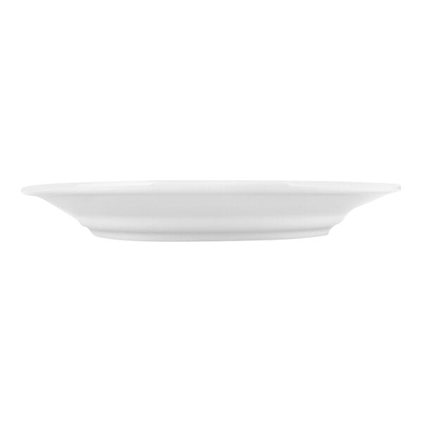 International Tableware Marzano 11" Bright White Wide Rim Porcelain Round Plate - 12/Case