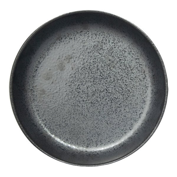 International Tableware Alloy 25 oz. Carbon Black Round Stoneware Noodle / Salad Bowl - 12/Case