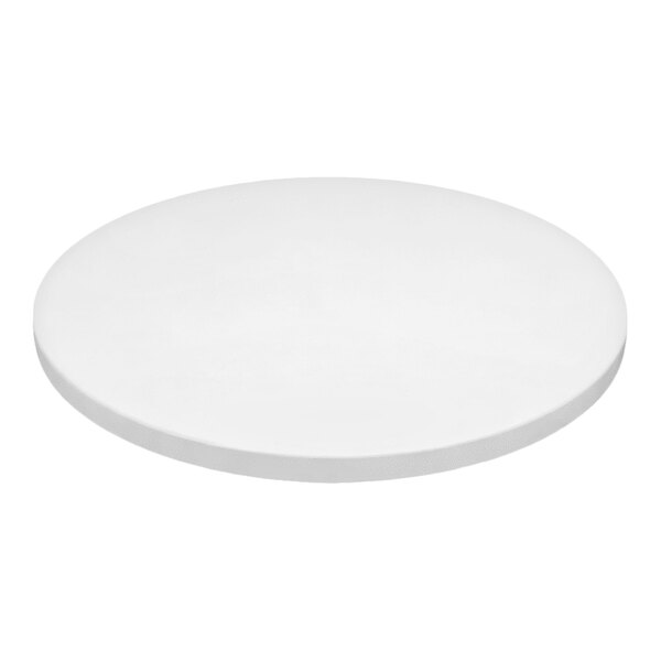 QA Group 30" Round White High-Pressure Laminate MDF Table Top
