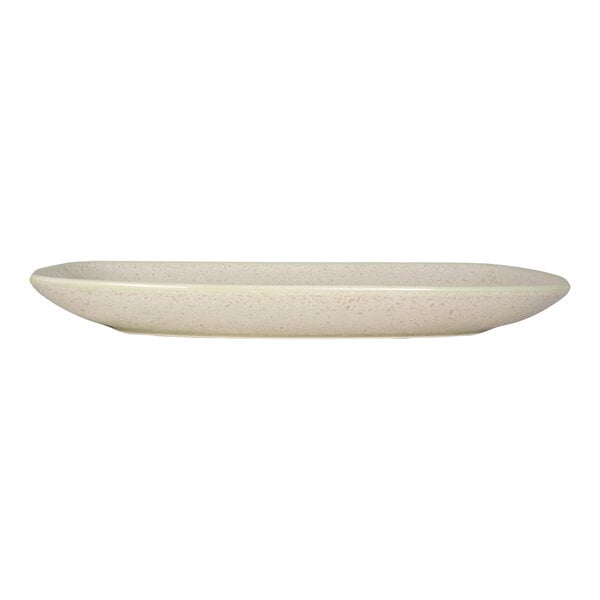 International Tableware Hearth 11 5/8" x 5 7/8" Pistachio Rectangular Coupe Stoneware Platter - 12/Case
