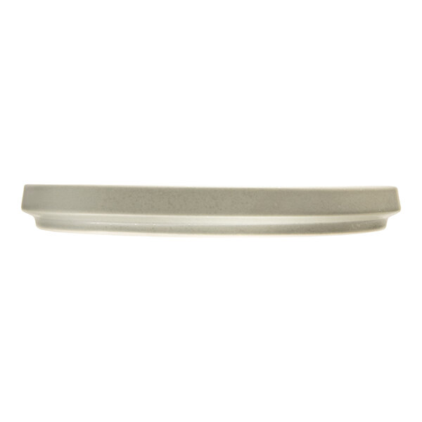 International Tableware Alloy 9 7/8" Palladium Silver Raised Rim Round Stoneware Plate - 12/Case