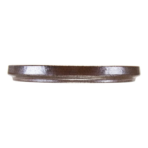 International Tableware Alloy 6 1/2" Copper Mine Raised Rim Round Stoneware Plate - 24/Case