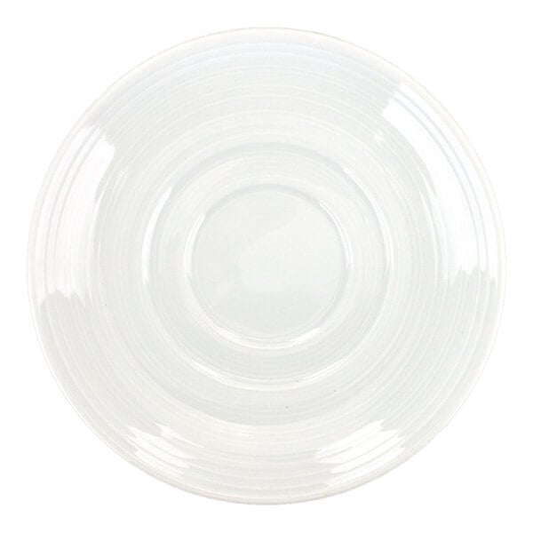 International Tableware Marzano 4 1/2" Round Bright White Porcelain Saucer - 36/Case