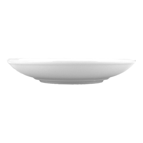 International Tableware Marzano 4 1/2" Round Bright White Porcelain Saucer - 36/Case