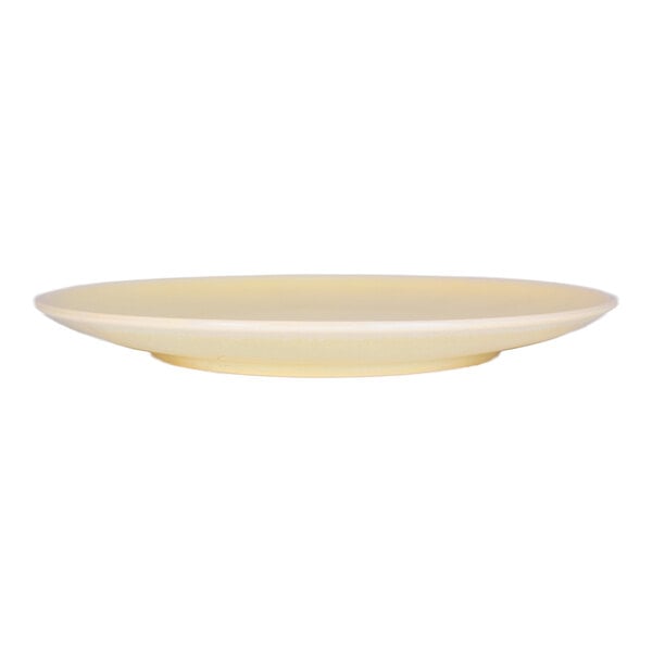 International Tableware Hearth 10" Lemon Round Stoneware Coupe Plate - 24/Case