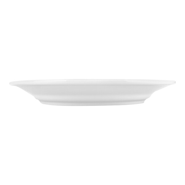 International Tableware Marzano 6 3/8" Bright White Wide Rim Porcelain Round Plate - 36/Case
