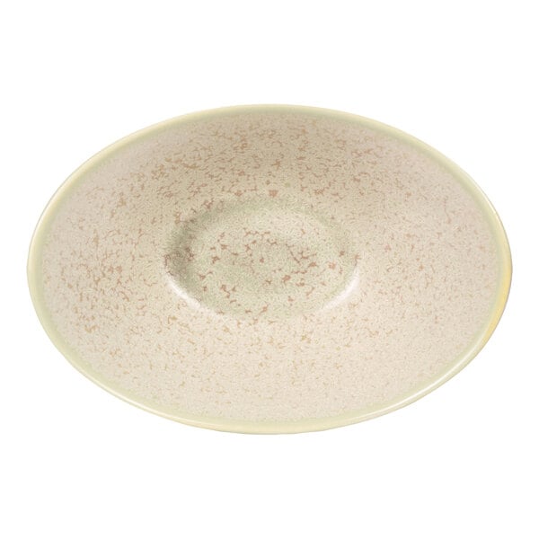 International Tableware Hearth 11 oz. Pistachio Oval Stoneware Soup Bowl - 36/Case