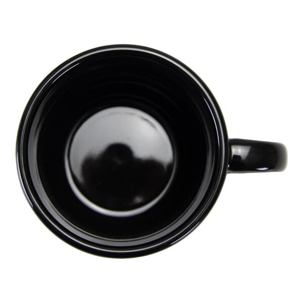 International Tableware Torino Stak 11 oz. Black Stoneware Stacking Mug - 36/Case