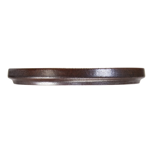 International Tableware Alloy 8 1/4" Copper Mine Raised Rim Round Stoneware Plate - 24/Case