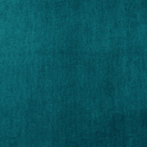 A blue suede fabric modular flower pouf or ottoman.