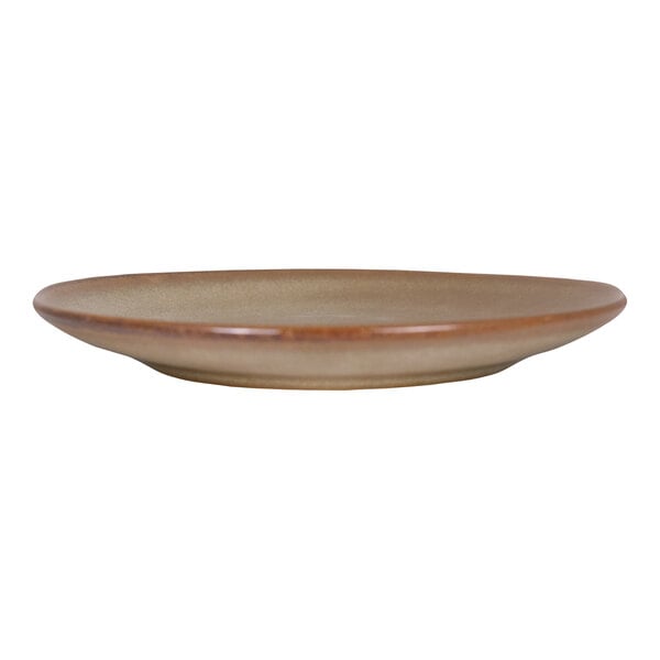 International Tableware Hearth 10" Espresso Round Stoneware Coupe Plate - 24/Case