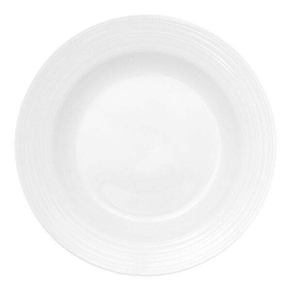 International Tableware Marzano 24 oz. Round Bright White Wide Rim Porcelain Pasta Bowl - 12/Case