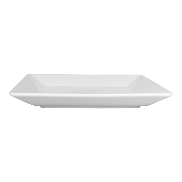 International Tableware Marzano 8 1/2" Bright White Wide Rim Porcelain Square Plate - 24/Case