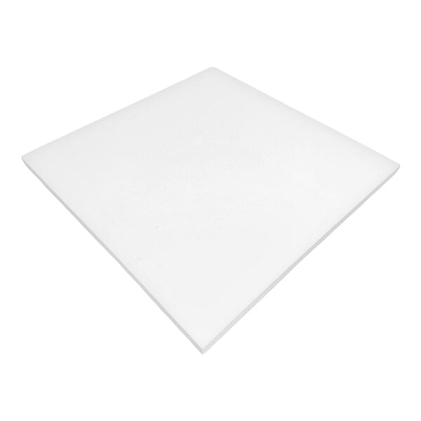QA Group 30" x 30" Square White High-Pressure Laminate MDF Table Top