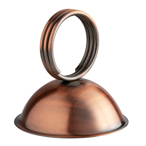 Choice 2 1/2" Antique Bronze Menu / Card Holder - 12/Case