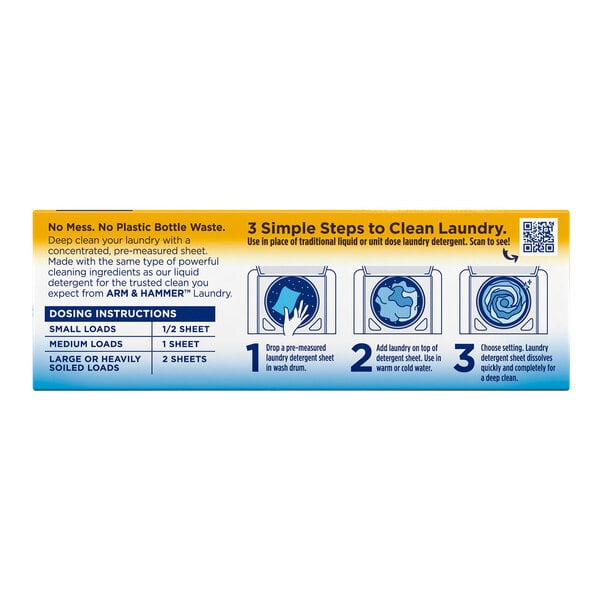 Arm & Hammer® Power Sheets Fresh Breeze Liquidless Laundry Detergent Sheets - 60/Pack