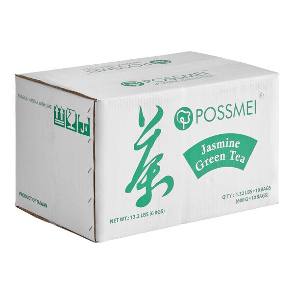 Possmei Loose Leaf Jasmine Green Tea 1.32 lb. - 10/Case
