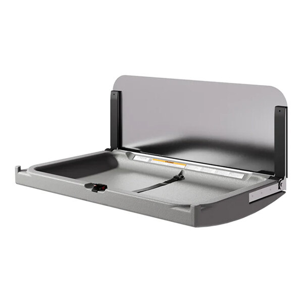Sova Element 20HS0310 Dark Gray Wall-Mount Horizontal Baby Changing Station / Table with Backsplash