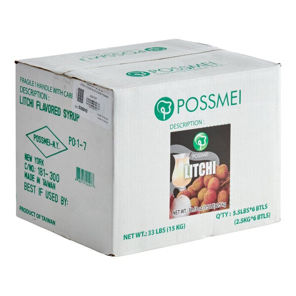 Possmei Lychee Concentrated Syrup 64 fl. oz. - 6/Case