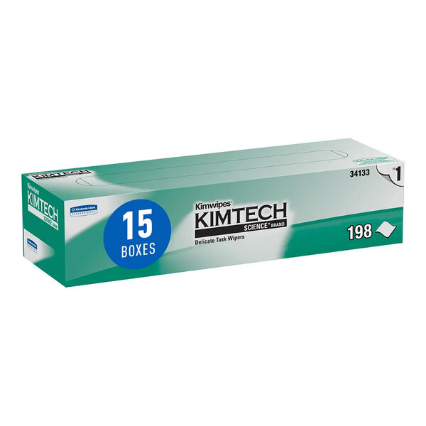 Kimtech® Kimwipes 12 5/16" x 11 3/16" 1-Ply Delicate Task Wiper - 2,970/Case