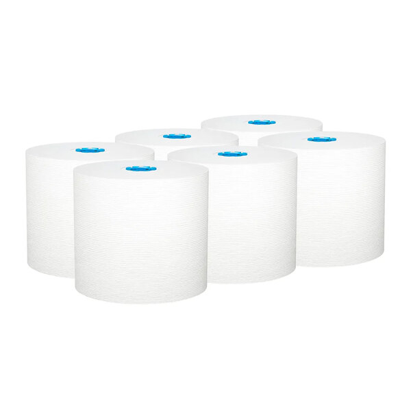 Kleenex® White 1-Ply Hard Roll Paper Towel Roll, 700' / Roll - 6/Case
