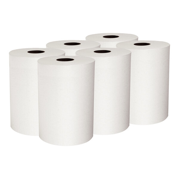 Scott® Slimroll White 1-Ply Paper Towel Roll, 580' / Roll - 6/Case