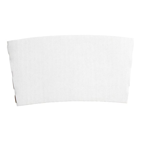 A plain white coffee cup sleeve designed for 8 oz. cups.