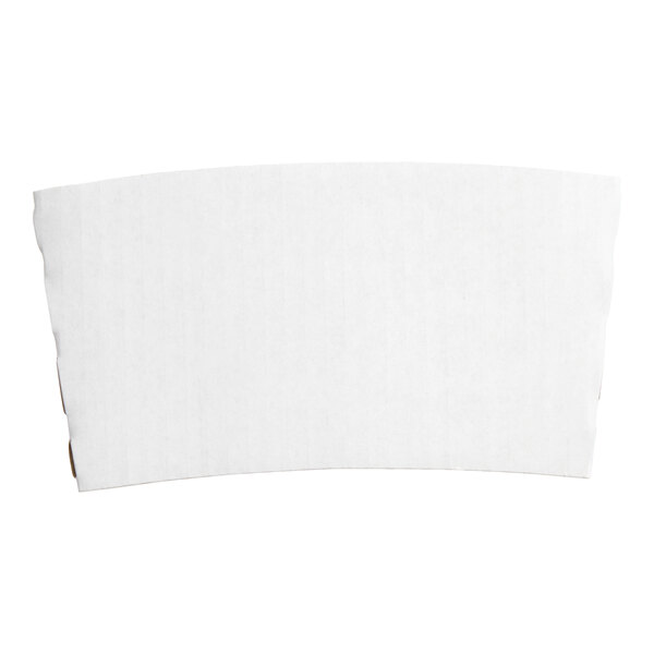A plain white coffee cup sleeve designed for 8 oz. cups.