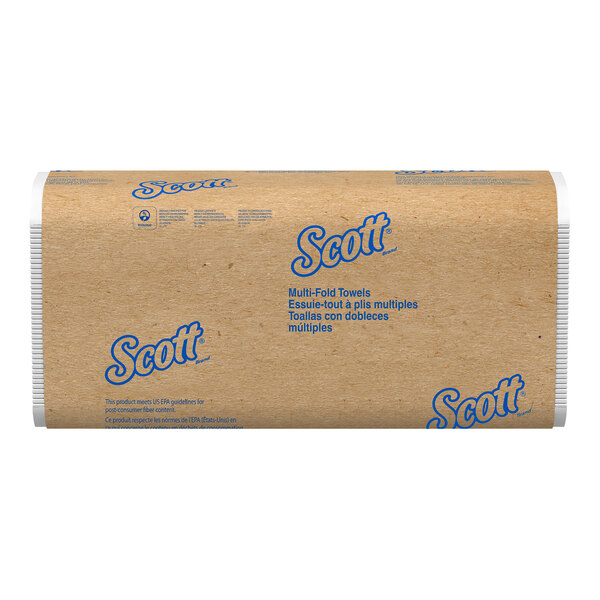 Scott® 9 3/8" x 8" 1-Ply White Multi-Fold Paper Towel - 4,000/Case