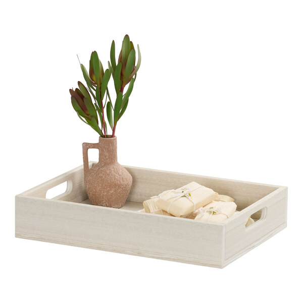 Cal-Mil Vista 15 3/4" x 11 3/4" Coastal HDPE Room Service Tray 28612-1-141