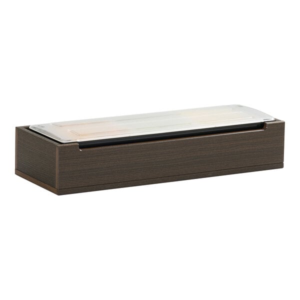 Cal-Mil Vista 20 3/4" x 7 1/2" 3-Section Mocha HDPE Condiment Bar