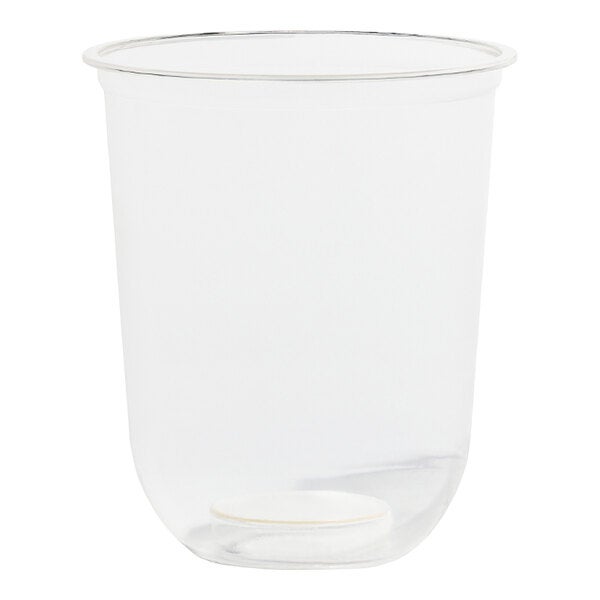 Tossware Natural 16 oz. Customizable Plant-Based PLA Plastic Rounded Bottom Arc 98 mm Cold Cup - 1,000/Case