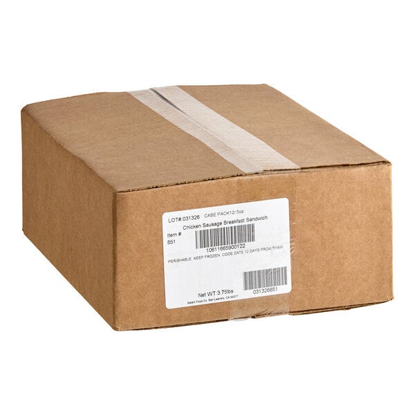 Clara's Kitchen Chicken Sausage Breakfast Sandwich 5 oz. - 12/Case