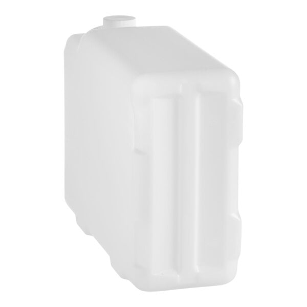 A white, rectangular plastic container with a screw cap on top.