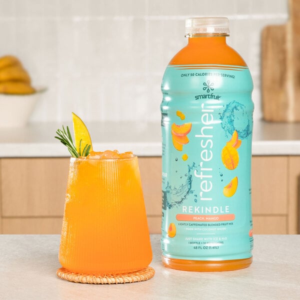 Smartfruit Rekindle Peach and Mango Refresher Beverage 1:1 Concentrate 48 fl. oz.
