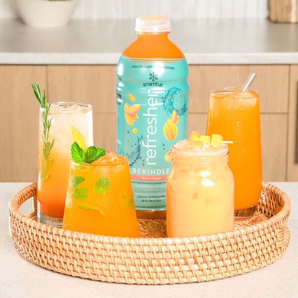Smartfruit Rekindle Peach and Mango Refresher Beverage 1:1 Concentrate 48 fl. oz.