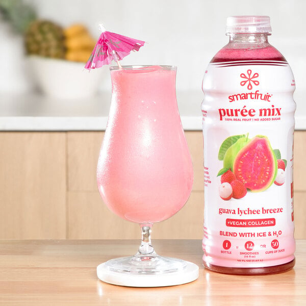 Smartfruit Guava Lychee Breeze 100% Fruit Puree Beverage Mix 48 fl. oz.