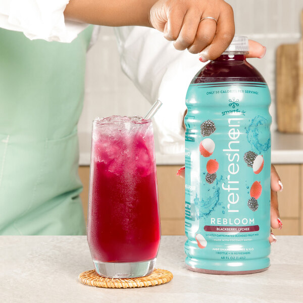 Smartfruit Rebloom Blackberry and Lychee Refresher Beverage 1:1 Concentrate 48 fl. oz.