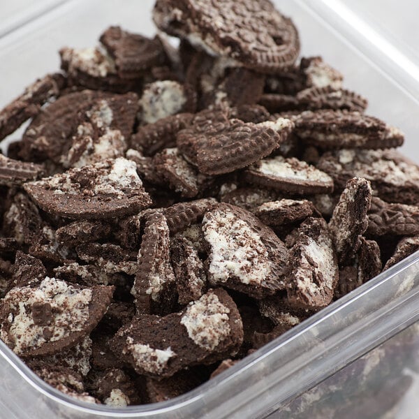 JOY Crushed Cookies & Creme Dessert Topping 2.5 lb. - 4/Case