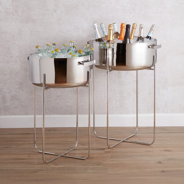 American Metalcraft VPTS18 Vesper 18" x 25 1/2" Stainless Steel Party Tub Stand for VDWPT25