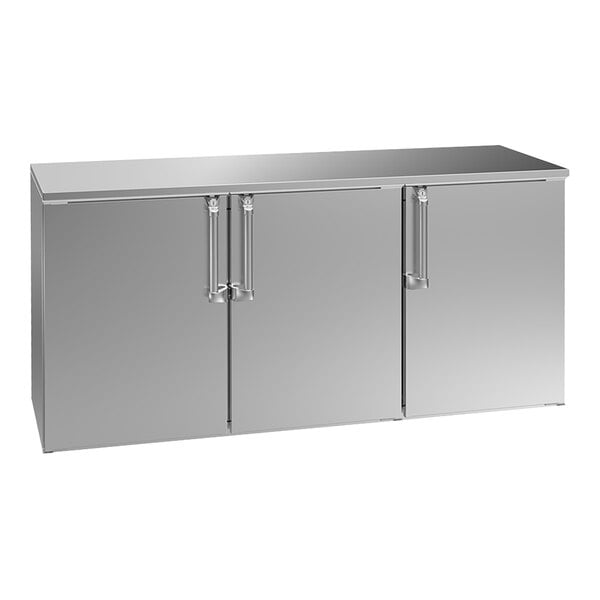 Krowne Royal Series BD72-SSS 25" x 72" Dry Storage Back Bar Cabinet with Stainless Steel Doors and Top