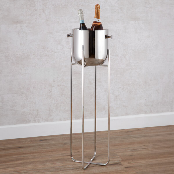 American Metalcraft Vesper 7 Qt. Stainless Steel Double-Wall Champagne Bucket VCB9