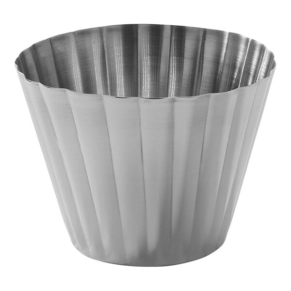 American Metalcraft 1.5 oz. Stainless Steel Fluted Sauce Cup - 12/Case